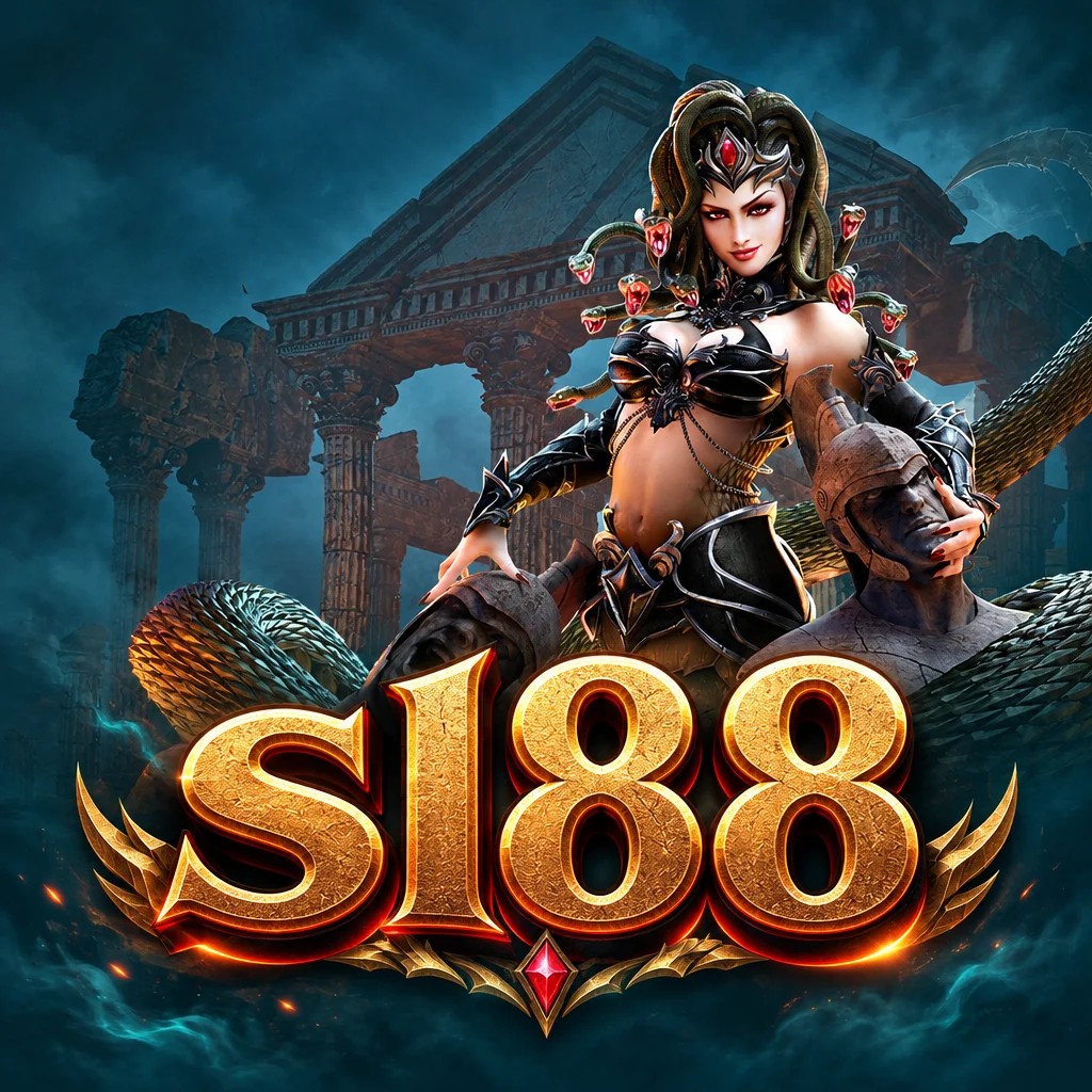 sl88 Medusa 2 menampilkan karakter Medusa berambut ular dan reruntuhan kuil kuno
